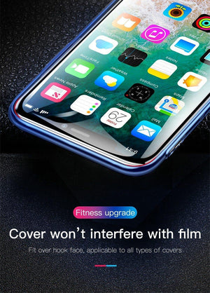 Planet Gates Transparent Glass Baseus 0.3MM 7D Surface Screen Protector For iPhone X Glass 9H Thin Anti Blue Light Tempered Glass For iPhone X Protective Glass