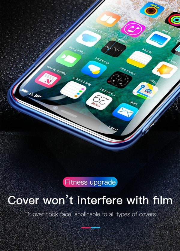 Planet Gates Transparent Glass Baseus 0.3MM 7D Surface Screen Protector For iPhone X Glass 9H Thin Anti Blue Light Tempered Glass For iPhone X Protective Glass