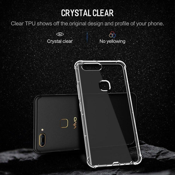 Planet Gates Transparent Heavy Duty Protection Silicone Case For Vivo X20, ROCK Anti Knock Phone Case for Vivo X20 TPU Cover Case For Vivo X20
