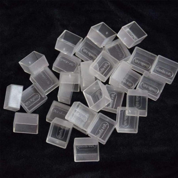 Planet Gates Transparent Pan 100 Half Pans for Watercolor Pigment Plastic Empty Pans or Art Painting Palette Supplies Transparent Pan and White Pan