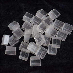 Planet Gates Transparent Pan 100 Half Pans for Watercolor Pigment Plastic Empty Pans or Art Painting Palette Supplies Transparent Pan and White Pan