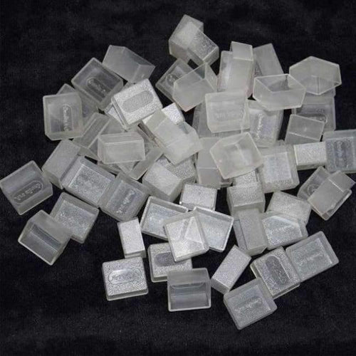 Planet Gates Transparent Pan 100 Half Pans for Watercolor Pigment Plastic Empty Pans or Art Painting Palette Supplies Transparent Pan and White Pan