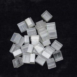 Planet Gates Transparent Pan 50 Half Pans for Watercolor Pigment Plastic Empty Pans or Art Painting Palette Supplies Transparent Pan and White Pan