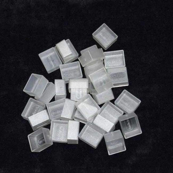 Planet Gates Transparent Pan 50 Half Pans for Watercolor Pigment Plastic Empty Pans or Art Painting Palette Supplies Transparent Pan and White Pan