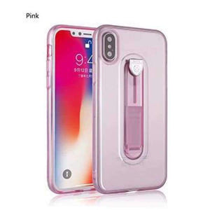 Planet Gates Transparent pink / For iphone 5 iPhone 7 6S 8 Plus ring buckle phone Case For iPhone X 10 luxury bracket TPU Silicone Protected Full Case
