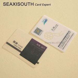 Planet Gates transparent PVC Plastic Transparent Business Cards Fine Frosted Customized 0.38mm visting cards High Quality free shipping