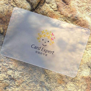 Planet Gates transparent PVC Plastic Transparent Business Cards Fine Frosted Customized 0.38mm visting cards High Quality free shipping