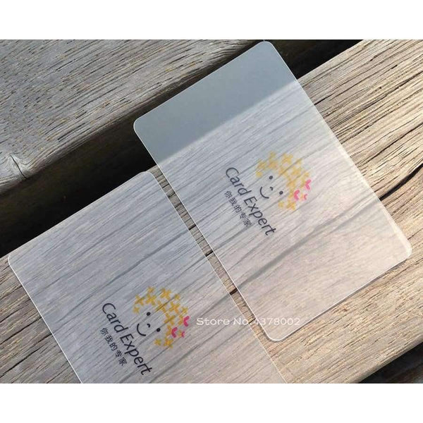 Planet Gates transparent PVC Plastic Transparent Business Cards Fine Frosted Customized 0.38mm visting cards High Quality free shipping