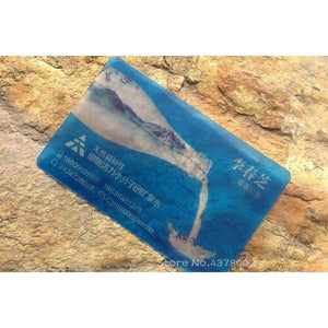 Planet Gates transparent PVC Plastic Transparent Business Cards Fine Frosted Customized 0.38mm visting cards High Quality free shipping