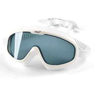 Planet Gates Transparent White / China Swimming Goggles  Whole Shaped Lens Comfortable Silicone Large Frame Swimming Glasses for Men Women Adult