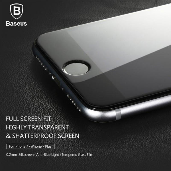 Planet Gates Transparent White / For iPhone 7 8 Baseus 0.2mm Full Screen Tempered Glass For iPhone 8 7 Screen Protector Front Glass For iPhone 7 Plus 8 Plus Protective Glass