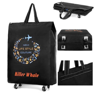 Planet Gates Travel Bag Collapsible Ladies Shopping Bag Grocery Puller Trolley Bag Wheel Bag Portable Storage Shopping Cart