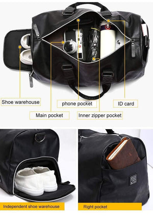 Cestovní taška Planet Gates Velká cestovní taška Nezávislý úložný prostor pro boty Velké fitness tašky Kabelka Taška Zavazadla Taška přes rameno Černá XA237WC