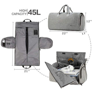 Planet Gates Travel Garment Bag with Shoulder Strap Duffel Bag Carry on Hanging Suitcase Clothing Business Bag Multiple Pockets