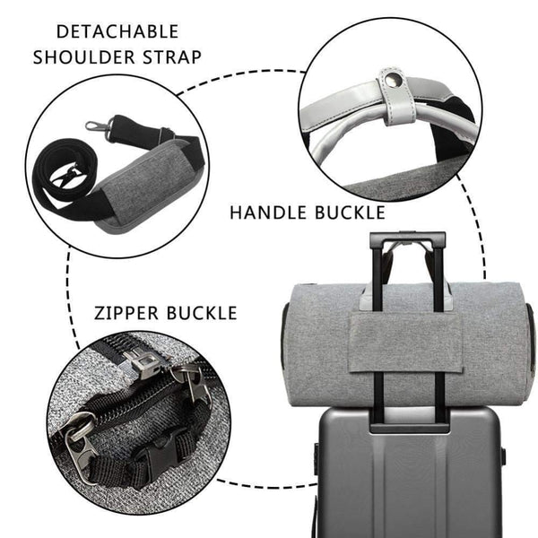 Planet Gates Travel Garment Bag with Shoulder Strap Duffel Bag Carry on Hanging Suitcase Clothing Business Bag Multiple Pockets