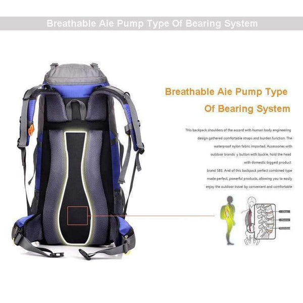 Planet Gates Travel Hiking Backpack 50L, Sports Bag For Women Men, Outdoor Camping Climbing Bag, Mountaineering Rucksack