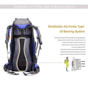 Planet Gates Travel Hiking Backpack 50L, Sports Bag For Women Men, Outdoor Camping Climbing Bag, Mountaineering Rucksack