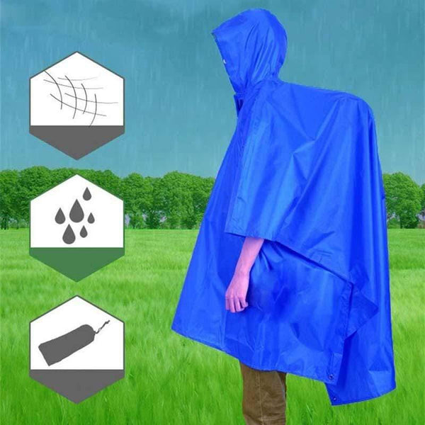 Planet Gates Travel Kits Waterproof Multifunctional 3 In 1 Outdoor Tools Mat Poncho Cover Tents Awning Camping Hiking Equipment