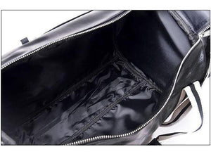 Planet Gates Travel Luggage Bag with Independent Shoes Storage Women Fitness Bag PU Leather Printing Basketball Training Bag XA253WC