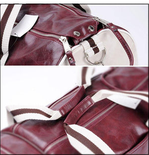 Planet Gates Travel Luggage Bag with Independent Shoes Storage Women Fitness Bag PU Leather Printing Basketball Training Bag XA253WC