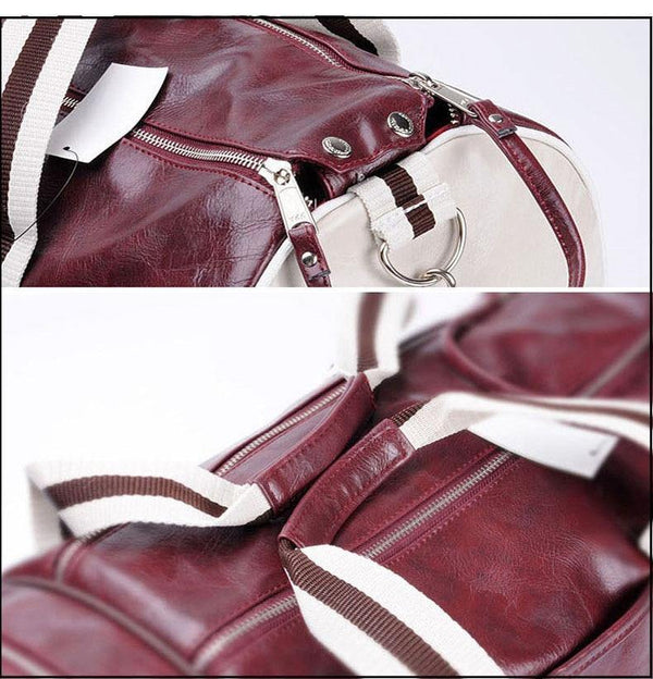 Planet Gates Travel Luggage Bag with Independent Shoes Storage Women Fitness Bag PU Leather Printing Basketball Training Bag XA253WC