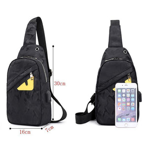 Planet Gates Travel Male Chest Bag Men's Messenger Bag Multi-function Waterproof Shoulder Bags