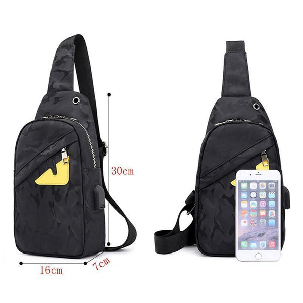 Planet Gates Travel Male Chest Bag Men's Messenger Bag Multi-function Waterproof Shoulder Bags