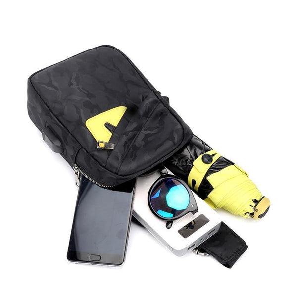 Planet Gates Travel Male Chest Bag Men's Messenger Bag Multi-function Waterproof Shoulder Bags