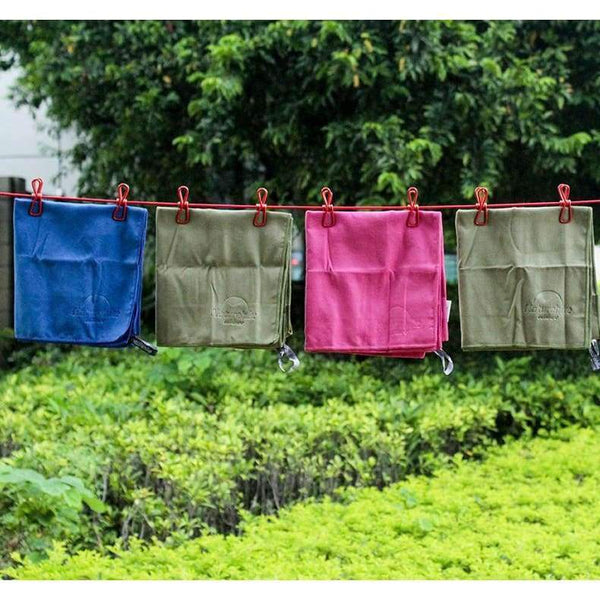 Planet Gates Travel Stretchy Clothesline Outdoor Camping Windproof Clothes Line With 12 Clamp Clips Hooks Camp Equipment Tool