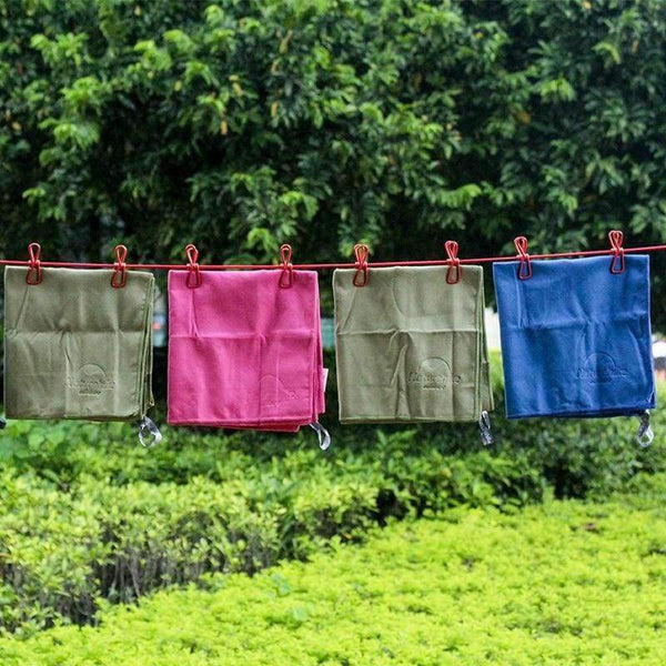 Planet Gates Travel Stretchy Clothesline Outdoor Camping Windproof Clothes Line With 12 Clamp Clips Hooks Camp Equipment Tool