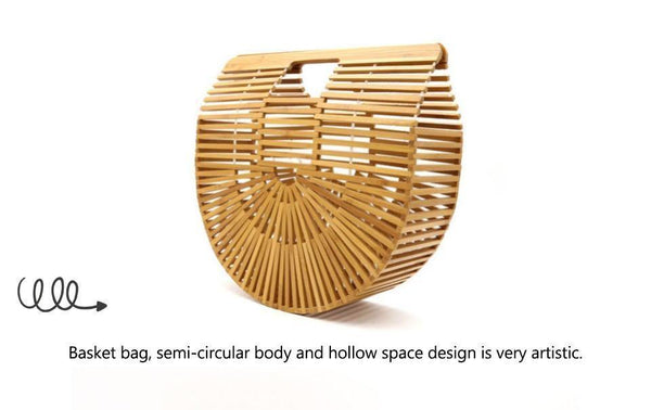 Planet Gates Travel Vacation Totes Bamboo Handbag For Ladies Women Handbag Female Handmade Woven Straw Beach Bag Summer Women's Purse