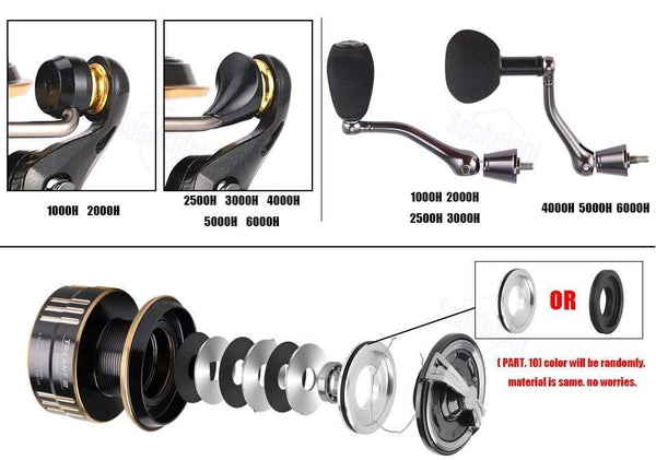 Planet Gates TREANT III Series 5.0:1 5.8:1 Fishing Reel 1000-6000 MAX Drag 28lb Spinning Reel for Fishing Dual Bearing System