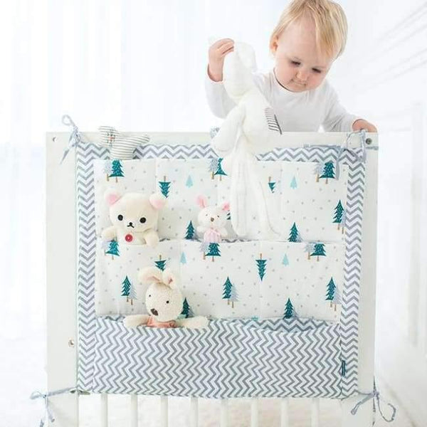 Planet Gates Tree Baby Bed Hanging Storage Bag Cotton Crib Organizer For Newborn Baby Bedding Set Cartoon Pattern Baby Cot Toy Diaper Pocket