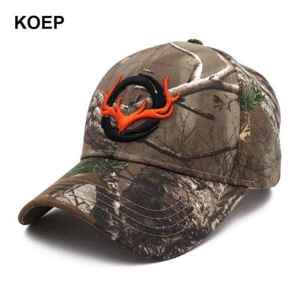 Planet Gates TREE CAMO / One Size Fits Most Baseball Cap Fishing Caps Men Outdoor Hunting Camouflage Jungle Hat 3D Deer Head Hiking Casquette Hats
