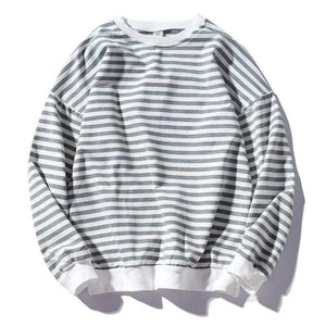 Planet Gates Trend Brand Men Stripe Sweatshirt Tops Men's Fashion Wild Comfortable Hoodies O-Neck Casual Sweatshirts