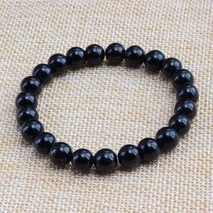 Trendy  Black Bracelet Natural Stone Yellow Turquoises Beaded Handchain Jesus Cross Bangles Women Jewelery Lover Accessories