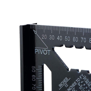 Triangle Ruler 7/12 inch Square Triangle Angle Protractor Measuring Tool Woodworking Gauges Protractors Trammel Aluminum Alloy