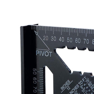Triangle Ruler 7/12 inch Square Triangle Angle Protractor Measuring Tool Woodworking Gauges Protractors Trammel Aluminum Alloy