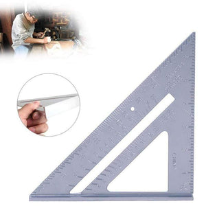 Triangle Ruler 7/12 inch Square Triangle Angle Protractor Measuring Tool Woodworking Gauges Protractors Trammel Aluminum Alloy