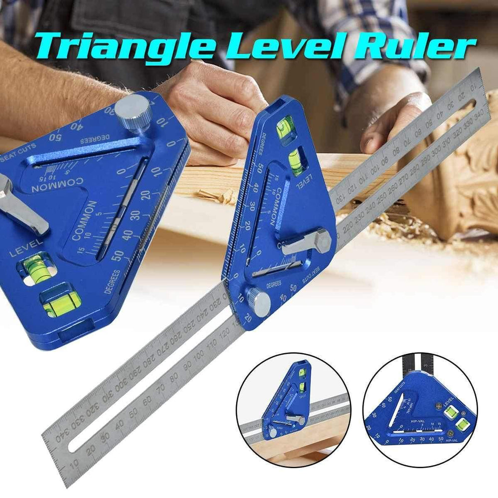 Triangular Level Ruler Multifunctional Woodworking Triangle Ruler Angle Ruler Revolutionary Carpentry Tool Measuring Tools