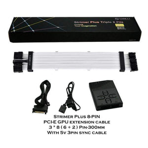 Planet Gates Triple 8Pin Strimer Plus RGB Motherboard Extension ATX 24PIN,GPU Extension Double/Triple 8PIN LIANLI Generation 2 Cable PC Decoration