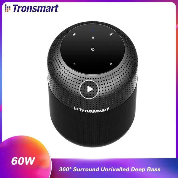 Planet Gates Tronsmart Element T6 Max 60W Wireless Waterproof Bluetooth Speaker With 360 Stereo Sound Deep Bass IPX5 NFC Home Theater Column (T6 MAX)