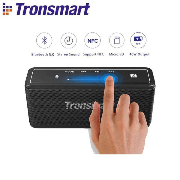 Planet Gates Tronsmart Mega Bluetooth 5.0 Speaker Portable Speaker 40W Colums Touch Control Soundbar support Voice Assistant,NFC,MicroSD