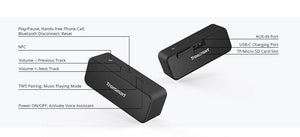 Planet Gates Tronsmart T2 Plus Bluetooth 5.0 Speaker 20W Portable Speaker 24H Column IPX7 Soundbar with NFC,Voice Assistant,Micro SD