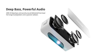 Planet Gates Tronsmart T2 Plus Bluetooth 5.0 Speaker 20W Portable Speaker 24H Column IPX7 Soundbar with NFC,Voice Assistant,Micro SD