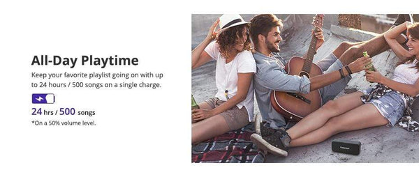 Planet Gates Tronsmart T2 Plus Bluetooth 5.0 Speaker 20W Portable Speaker 24H Column IPX7 Soundbar with NFC,Voice Assistant,Micro SD