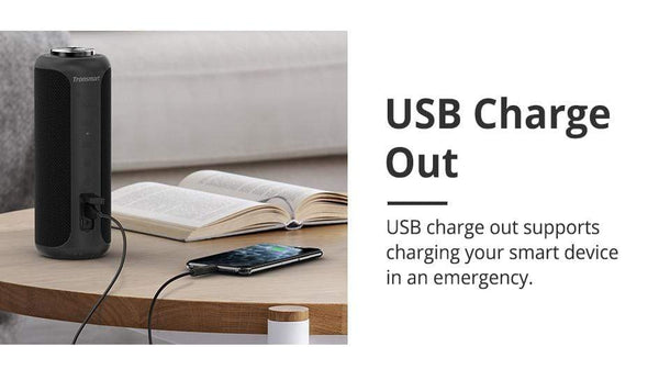 Planet Gates Tronsmart T6 Plus (Upgraded Edition) Bluetooth 5.0 Speaker 40W Portable Speaker IPX6 Column with NFC,TF Card,USB Flash Drive