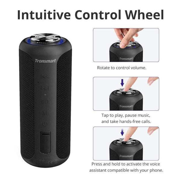 Planet Gates Tronsmart T6 Plus (Upgraded Edition) Bluetooth 5.0 Speaker 40W Portable TWS Speaker IPX6 Column with NFC,TF Card,USB Flash Drive