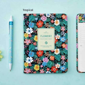 Planet Gates Tropical / A5 PU Leather Floral Flower Schedule Book Diary Weekly Planner Notebook School Office Writing Pads Stationery Supplies