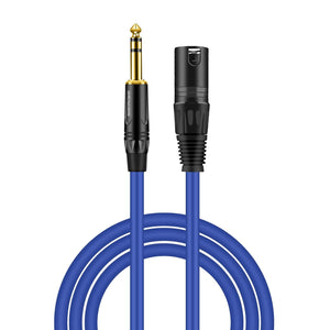Planet Gates TRS 6.35mm (1/4 Inch) to 3 Pin XLR Balanced Cable, 1/4 Inch Male to Male TRS Cable Cord for Mic, Platform, DJ Pro and More